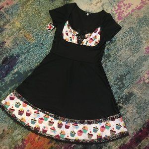 NWT Paperdoll Productions cupcake swing dress XL